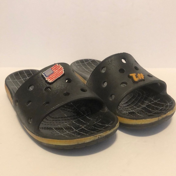 Luke Combs X Crocs Classic Bootlegger Unisex Black Slide Sandals - Picture 1 of 8